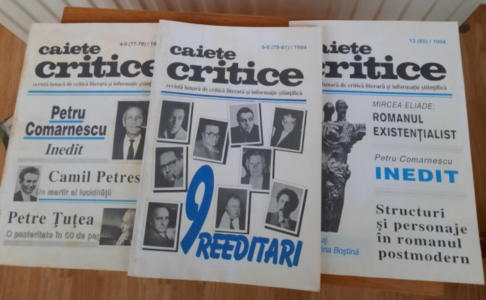 Revista Caiete critice, nr. 4-5, 6-7 și 12, 1994