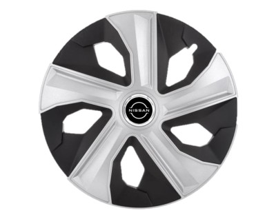 Set 4 Capace Roti Luna Gri-Negru R16, pentru Nissan nou foto