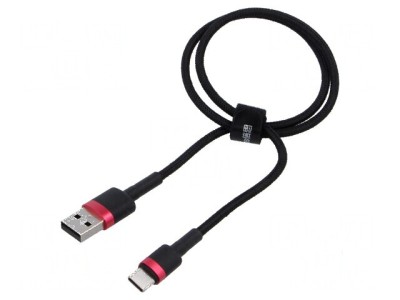 Cablu USB 2.0 A la C 0,5m negru High Speed foto
