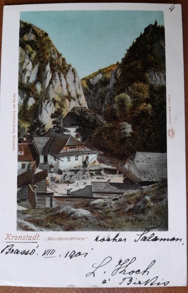 Carte postala, Brasov 1901