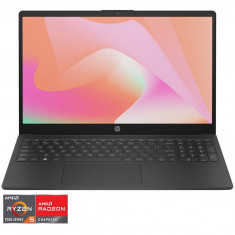 Laptop HP 15-fc0027nq cu procesor AMD Ryzen™ 5 7520U pana la 4.3 GHz, 15.6, Full HD, 8GB DDR5, 256GB SSD, AMD Radeon™ Graphic, Free DOS, Smoky Black