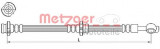 Conducta / cablu frana NISSAN X-TRAIL (T30) (2001 - 2013) METZGER 4110471