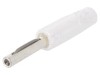 Mufă Banană 4mm Albă 10A 60V, DELTRON