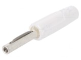 Mufă Banană 4mm Albă 10A 60V