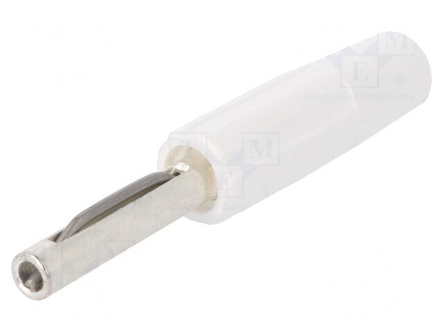 Mufă Banană 4mm Albă 10A 60V