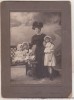 Bnk foto Constanta Litzica si copii - 1906 - Foto Julietta Bucuresti, Romania 1900 - 1950, Sepia, Portrete