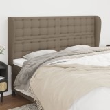 Gossi tablie de pat cu aripioare gri taupe 183x23x118/128 cm textil