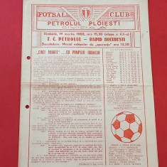 Program meci fotbal PETROLUL PLOIESTI - RAPID BUCURESTI (19.03.1988)