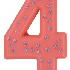 Lumanare pentru tort - Number 4 - Pink | Legami