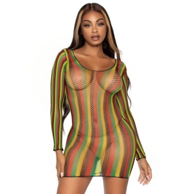LEG AVENUE - RASTA MINI DRESS ONE SIZE foto