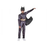 Cumpara ieftin Costum carnaval Batman cu muschi pentru copii DEPOX&reg;, L, 7-9 ani, 120-130 cm, gri, fara masca