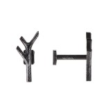 Set Buton Branch &ndash; Negru/Argintiu Compoziție Fier Forjat