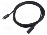 Cablu USB 2.0 High Speed USB C - USB C 2m negru LOGILINK