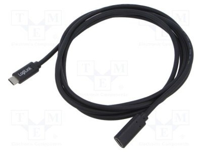 Cablu USB 2.0 High Speed USB C - USB C 2m negru LOGILINK foto