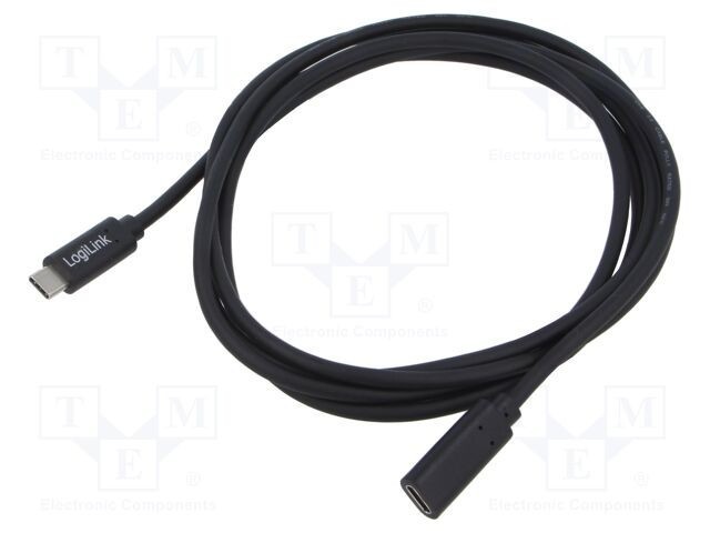 Cablu USB 2.0 High Speed USB C - USB C 2m negru LOGILINK
