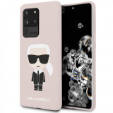 Husa TPU Karl Lagerfeld Ikonik Full Body pentru Samsung Galaxy S20 Ultra G988 / Samsung Galaxy S20 Ultra 5G G988, Roz KLHCS69SLFKPI