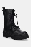 G-Star bocanci de piele Kafey femei, culoarea negru, cu platforma, GR552025AW