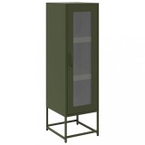 Cumpara ieftin Dulap inalt, verde masliniu, 36x39x123 cm, otel laminat rece