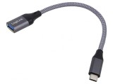 Cablu OTG USB 3.2 USB A-USB C 150mm Gri 15W 3A 5V