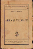 HST C685 Artă și valoare 1939 Lucian Blaga
