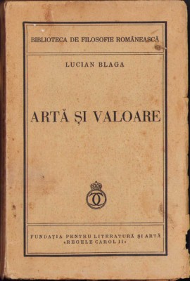 HST C685 Artă și valoare 1939 Lucian Blaga foto