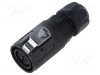 Conector circular mufă mamă 4 pini 10A 400V IP67 drept LUTRONIC