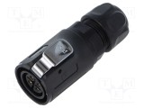 Conector circular mufă mamă 4 pini 10A 400V IP67 drept LUTRONIC