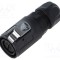Conector circular mufă mamă 4 pini 10A 400V IP67 drept LUTRONIC