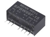 Convertor DC/DC 6W 9-36V la 15V 400mA SIP8