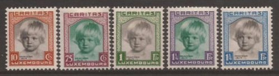 Luxembourg 1931 Child welfare Caritas Mi.240-244 MH M.102 foto