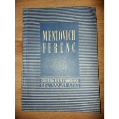 Colectia texte filosofice Mentovich Ferenc
