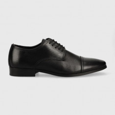 Aldo pantofi de piele Cuciroflex barbati, culoarea negru