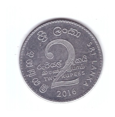 Moneda Sri Lanka 2 rupees 2016, stare foarte buna, curata foto