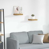 VidaXL Raft de perete 2 pcs Bej 23 x 23,5 x 4 cm Lemn compozit 42019981