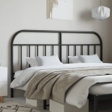 Cumpara ieftin Gossi tablie de pat metalica, negru, 180 cm