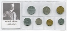 q166 MONEDELE LUMII GERMANIA NAZISTA AL TREILEA REICH SET MONEDE INFOLIATE ADOLF HITLER