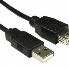 Cablu USB A-B, lungime: 2m, USB compatibil: 1.0/1.1/2.0, negru