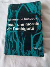 Pour une morale de l ambiguite / Simone de Beauvoir
