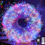 Cumpara ieftin Instalatie LED Multicolora 50m, Fir de Cupru, 1000 Becuri, Priza si Telecomanda, Craciun, 8 Moduri