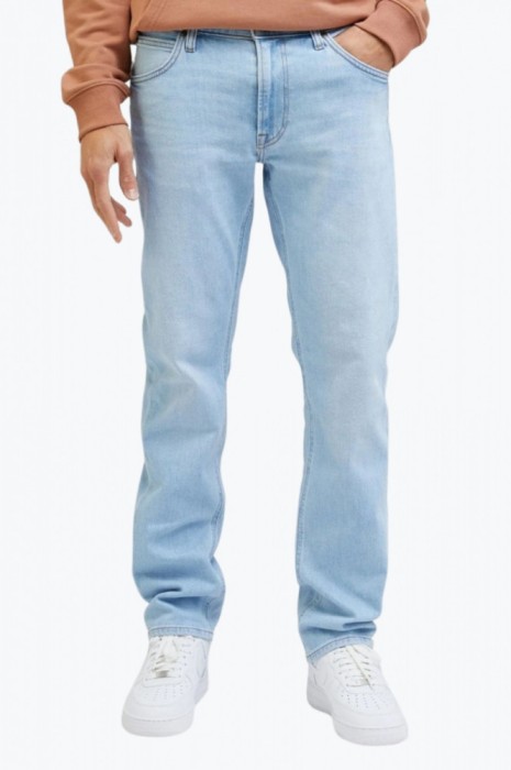 Blugi barbati Daren Zip Fly cu croiala Dreapta si talie medie albastru deschis, W30 L32