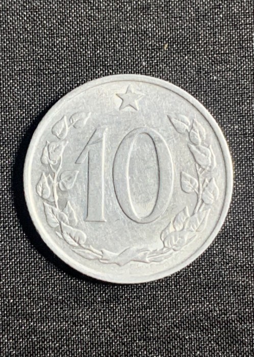 Moneda Cehoslovacia 10 haleri 1968