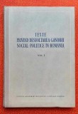 Texte privind desvoltarea gandirii social-politice in Romania, VOL. 1 **1954