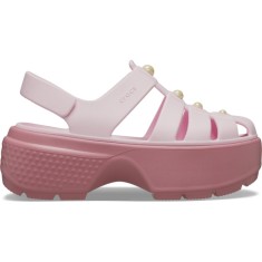 Sandale Crocs Stomp Fisherman Pearl Sandal Roz - Rosette foto