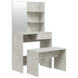 Set masuta de toaleta, gri beton, 74,5x40x141 cm