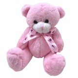 Ursulet Roz Lumanare Botez 15cm - Jucarie Decorativa Botez, Aranjamente Florale, Petreceri Copii