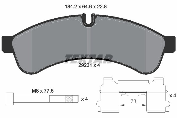 TEXTAR 2923101 Q+ set placute frana,frana disc