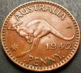 Moneda istorica PENNY - AUSTRALIA, anul 1942 * cod 1450 B, Australia si Oceania