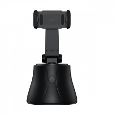 Suport cu functie de selfie stick Baseus Tripod Head, rotire 360 grade, recunoastere faciala, Bluetooth 5.0, Negru foto