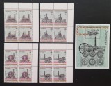 Somalia-TRENURI VECHI-Serie 4 X4V.in BLOC+ 1 Colita-MNH**.SOM 120B, Africa, Transporturi
