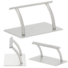 Suport pentru picioare frizerie bază antiderapantă argintiu Flat Superior XL